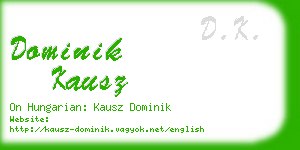 dominik kausz business card